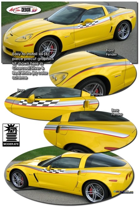 Body Side Race Graphic Kit 1 for Chevrolet C6 Corvette