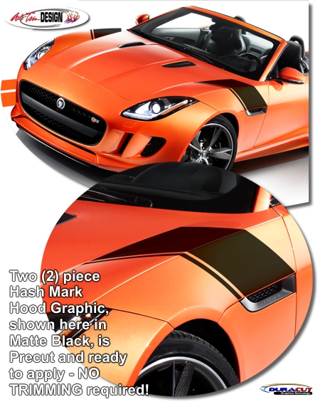 Jaguar F-Type Hood Decal Kit - T2R5503LBN T2R5503MEN