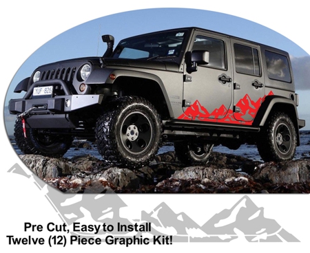 Range Body Side Graphic Kit 1 for Jeep Wrangler