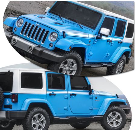 Jeep Wrangler Chief Body Side Graphic Kit 1 - MOPAR, Tonka, Beltline