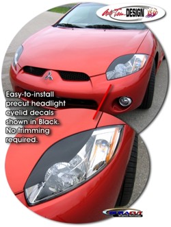 headlight eyelid decal kit 1 for mitsubishi eclipse